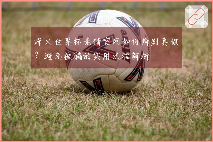 烽火世界杯竞猜官网如何辨别真假？避免被骗的实用流程解析